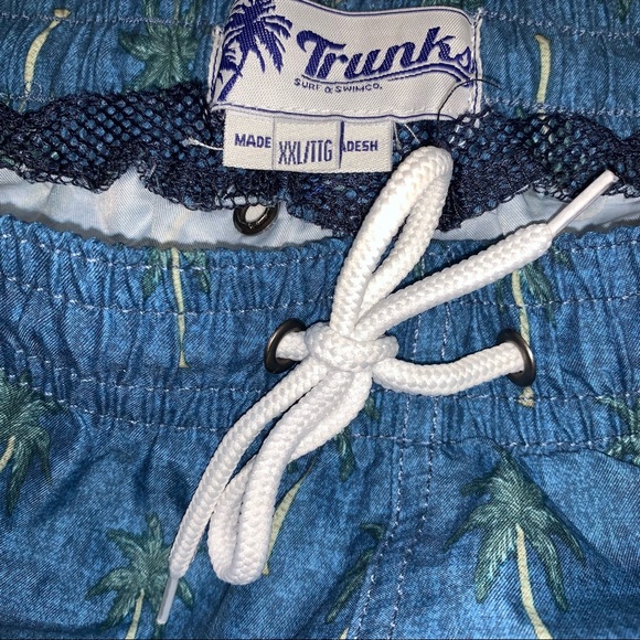 🆕 Blue Palm Tree Bathing Suit Swim by Trunks Surf & Swim Co Swim Shorts - Picture 6 of 7